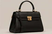 Black structured handbag concept